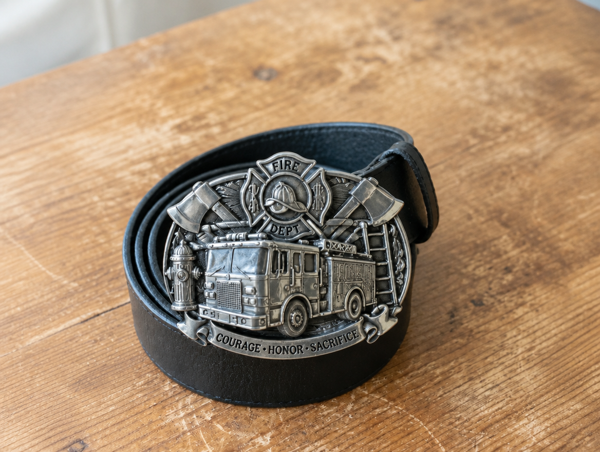 Fire Man Belt Buckle